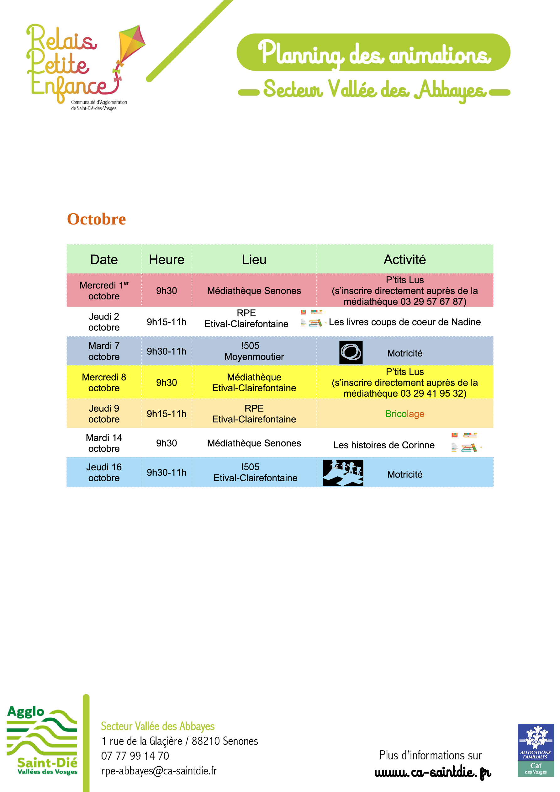 planning abbayes septembre octobre3 planning des animations secteur vallée des abbayes, octobre