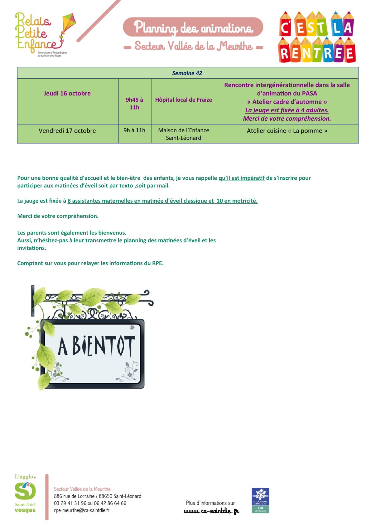 planning animations valle de la meurthe septembre octobre2 planning des animations secteur vallée de la meurthe septembre octobre