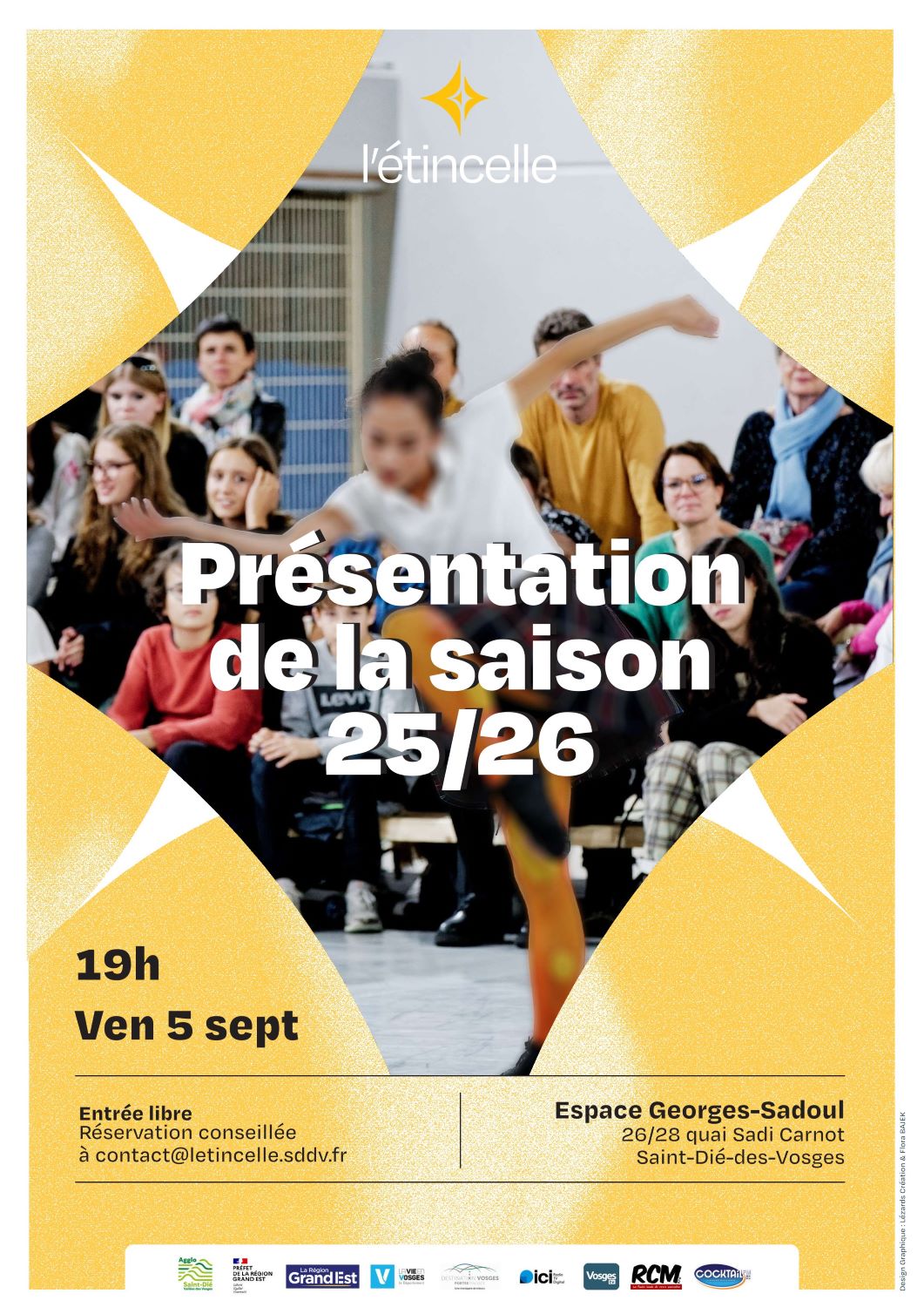 l’étincelle_Affiche ouverture de saison affiche présentation saison l'étincelle 2025 2026