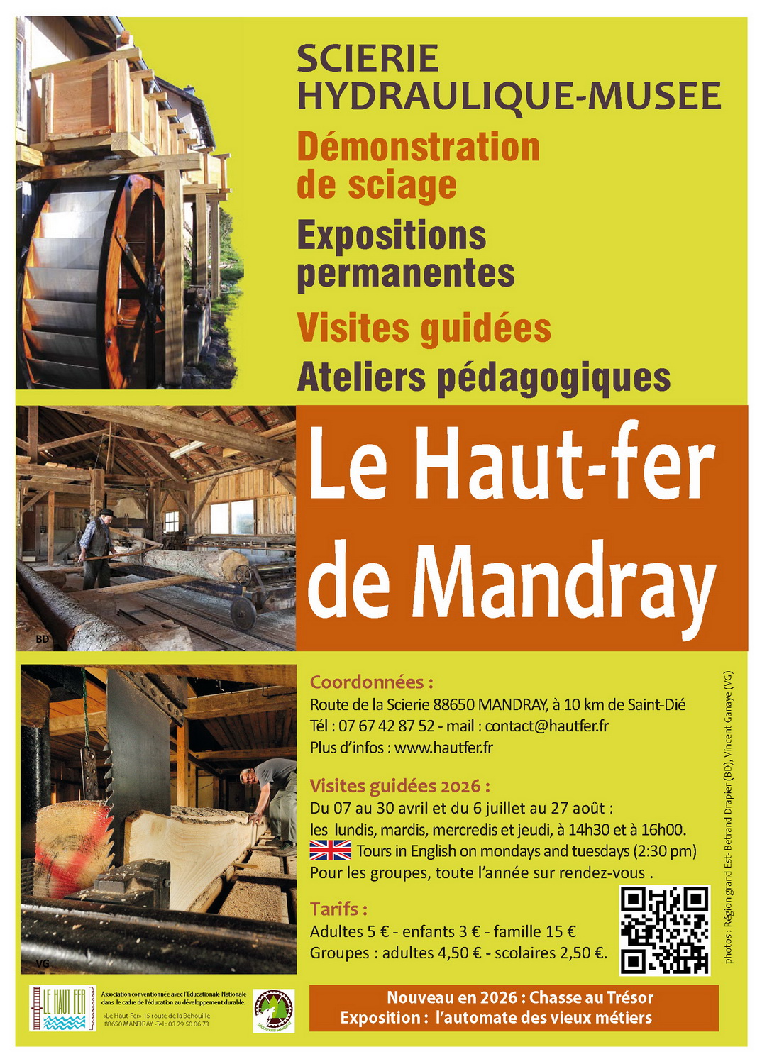 Visite de la scierie hydraulique-musée de Mandray