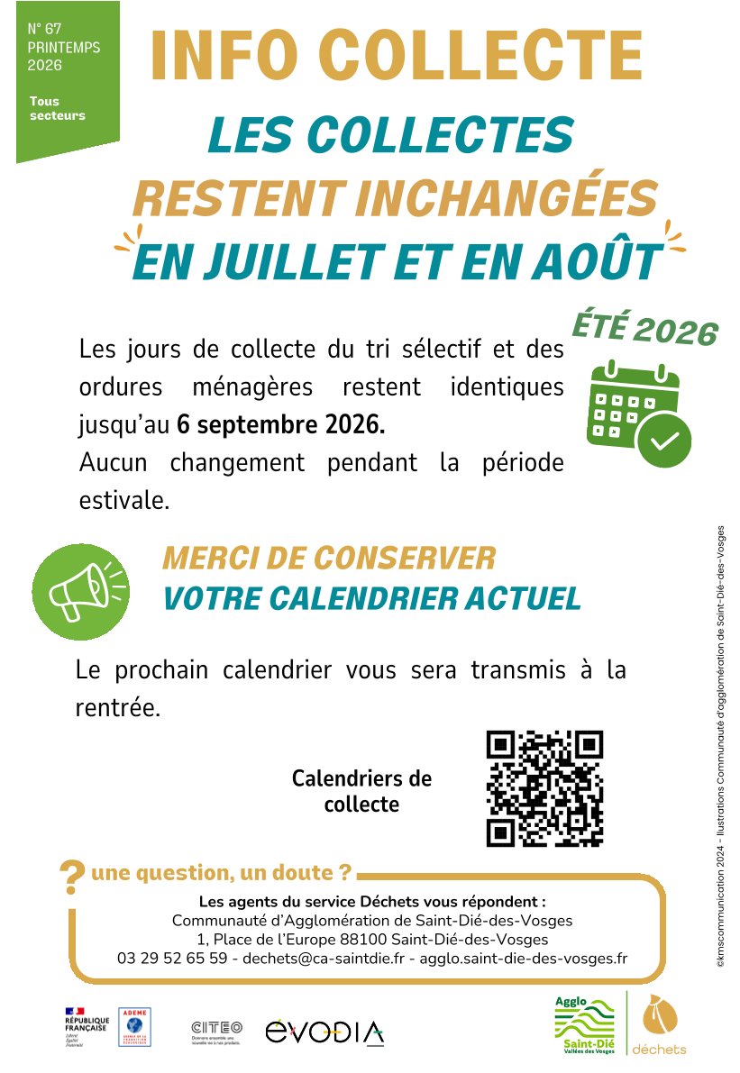maintien des collecte Juillet Aout Flyer