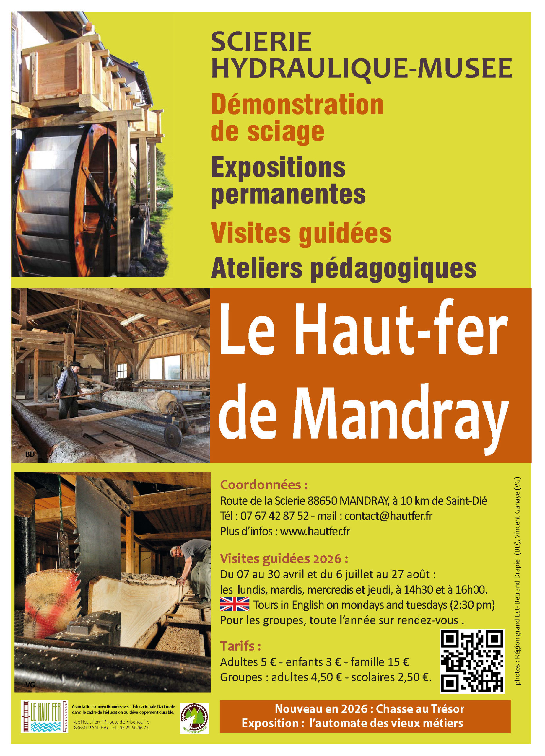 Visite de la scierie hydraulique-musée de Mandray