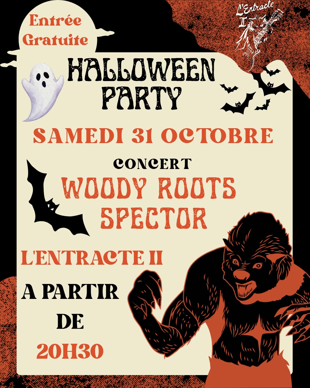 Soirée Halloween et Concert Woody Roots Spector